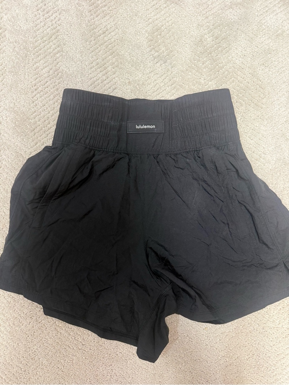 lululemon Women's Black High-Waist Athletic Shorts